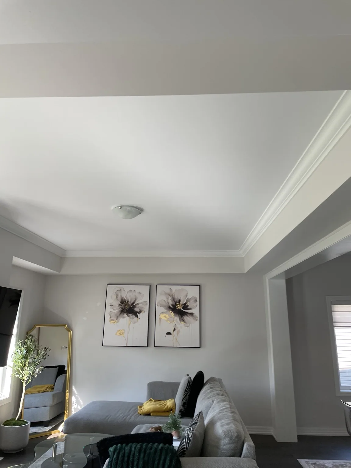 Residential interior with completed kitchen and clean architectural finishes